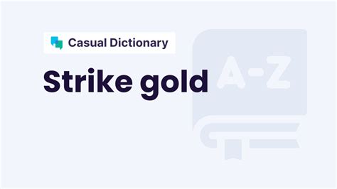  strike gold urban dictionary